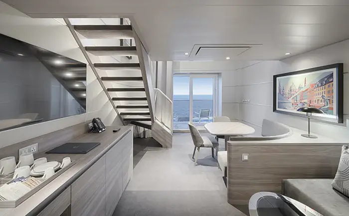MSC Yacht Club Duplex Suites ( Module 46 sqm - Balcony 6 sqm - Decks 16 )