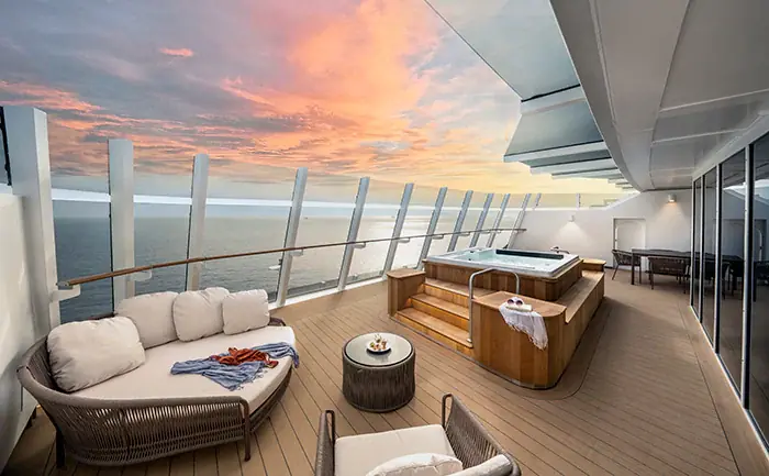 MSC Yacht Club Owner's Suite with terrace,whirlpool bath(Module 78-104sqm-Balcony 48-65sqm-Decks16-18)